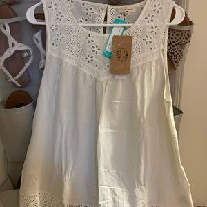 Chic White Eyelet Blouse
